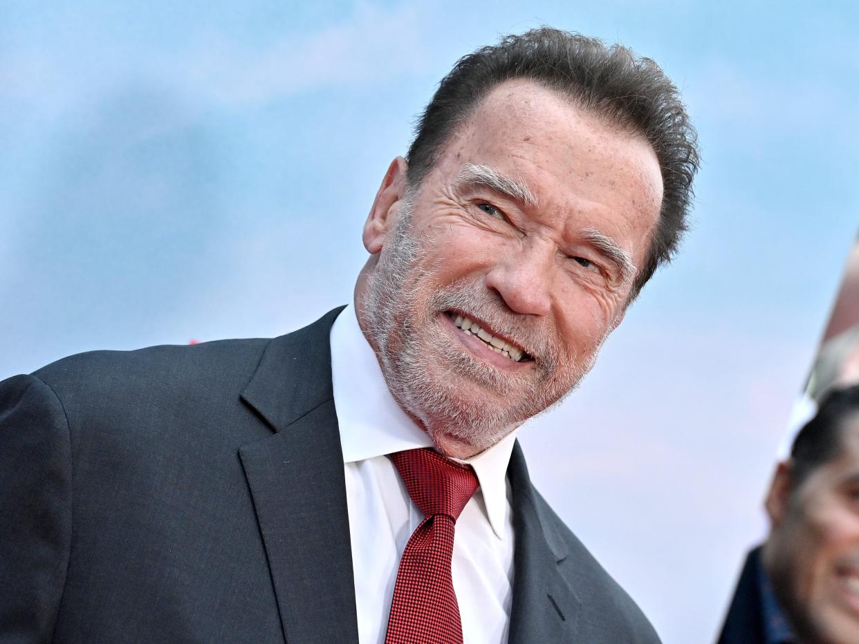 Arnold Schwarzenegger attends the Los Angeles Premiere of Netflix's "FUBAR" at The Grove on May 22, 2023 in Los Angeles, California.