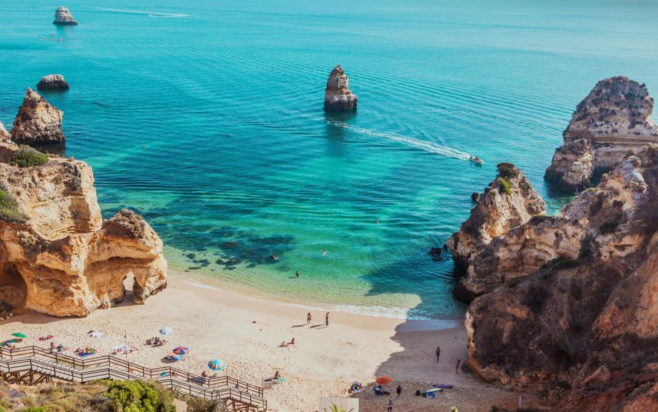 Lagos beach in Algarve Portugal