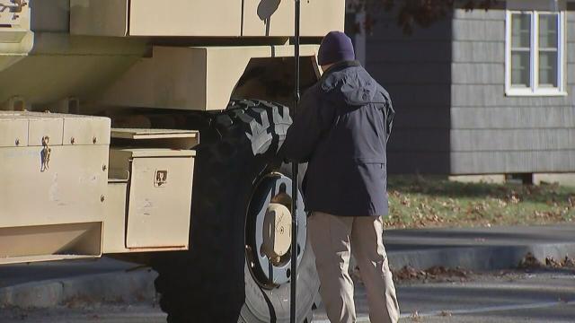 Woman, 79, dies when car and armored vehicle collide in Marshfield