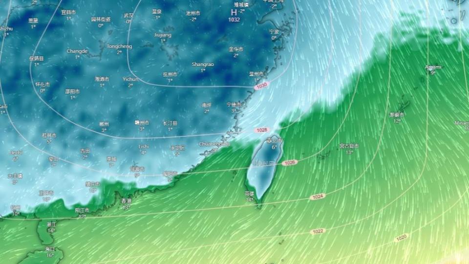 下週不排除會有另一波寒流南下，且台北市有機會出現6度低溫。（圖／翻攝自「台灣颱風論壇｜天氣特急」臉書）