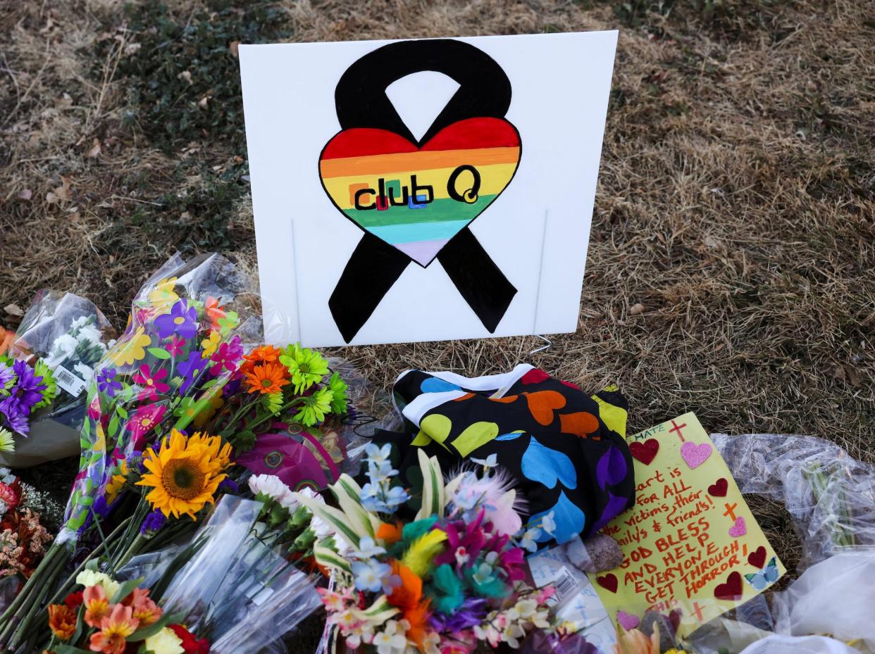 Tributes for Club Q shooting in Colorado Springs.