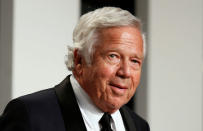 FILE PHOTO: New England Patriots owner Robert Kraft arrives for the 89th Academy Awards Oscars Vanity Fair Party in Beverly Hills, California, U.S., February 26, 2017. REUTERS/Danny Moloshok/File Photo