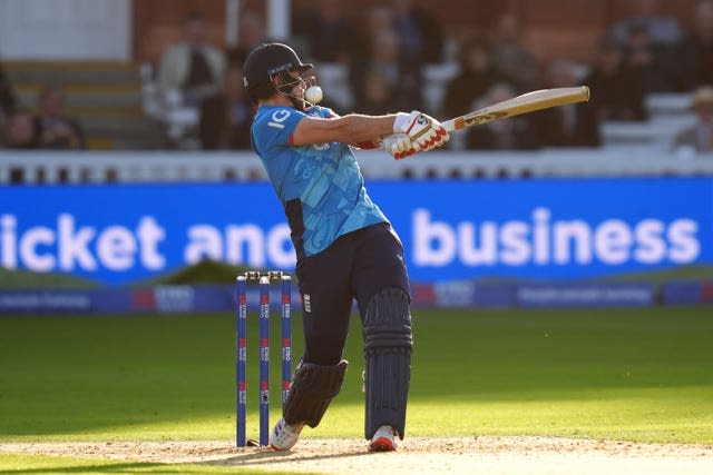 Liam Livingstone batting for England in the fourth ODI against Australia