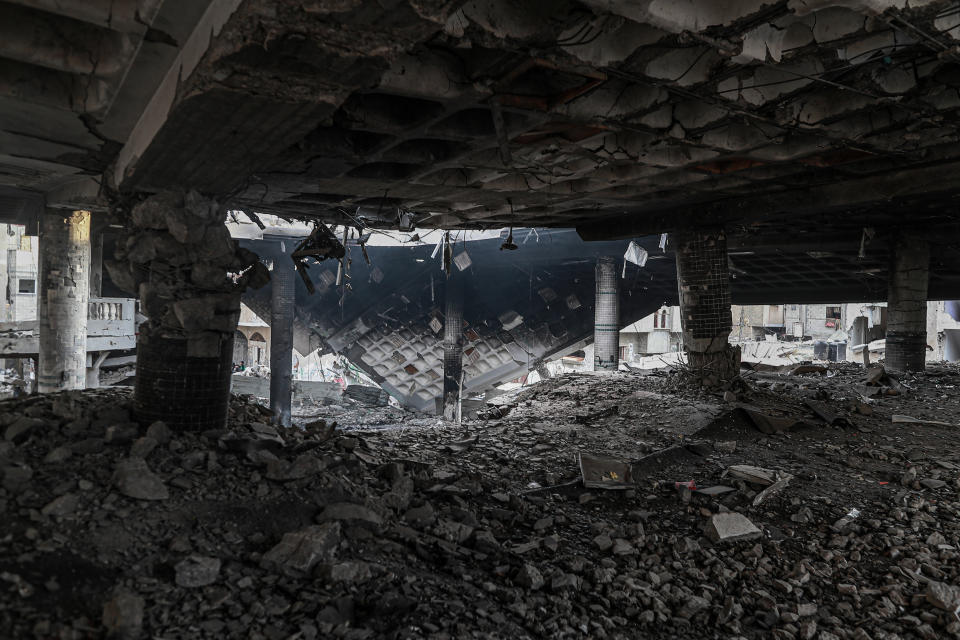 Footage of the rubble in Palestine