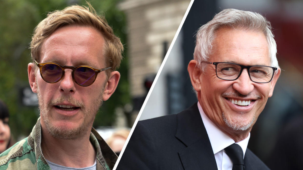 Laurence Fox and Gary Lineker clashed online (Getty)