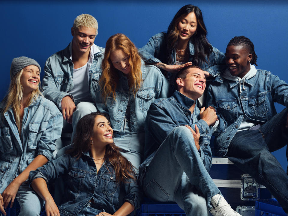 Denim looks from American Eagle.