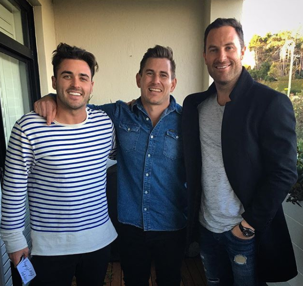 Dave Billsborrow, middle here with Davey and Sam Frost's ex Sasha, stood up for his friend, telling Flo she missed out. Source: Instagram/DaveyLloyd