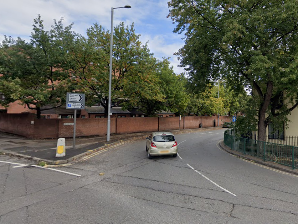 The clash between protesters and the car took place on Fisher Gate in Nottingham city centre (Google Maps)