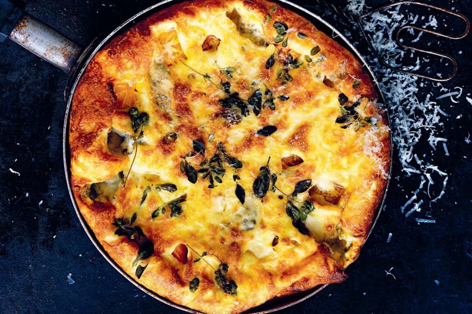 Roasted Pumpkin, Marjoram, and Blue Cheese Frittata