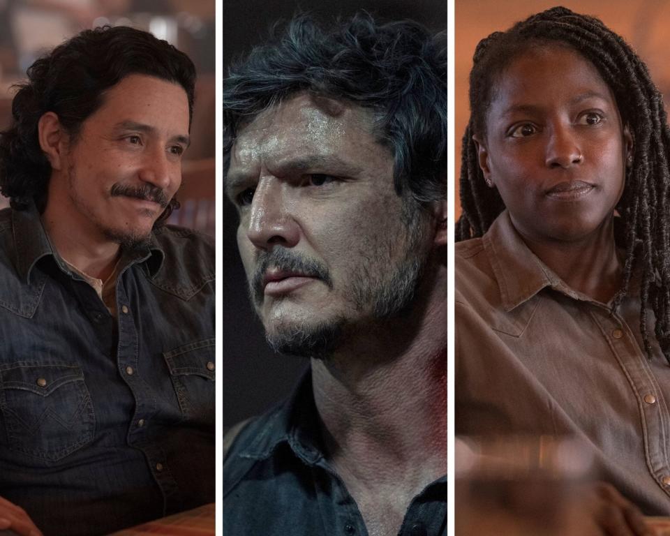 Gabriel Luna, Pedro Pascal and Rutina Wesley in The Last of Us season one