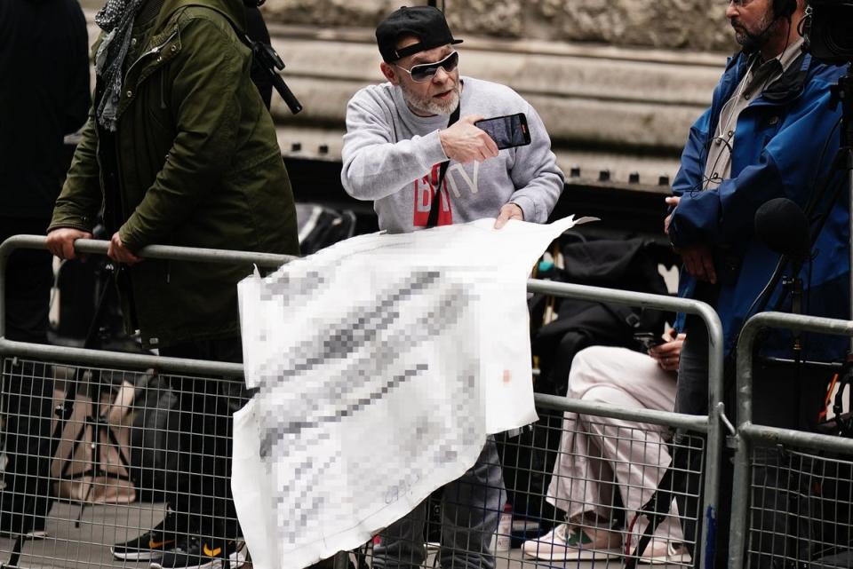 Brian Harvey outside the High Court (PA)