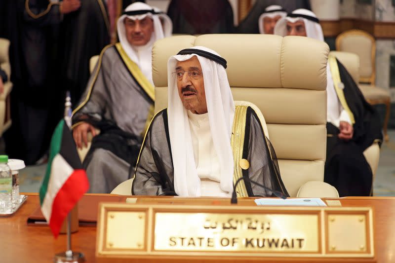 FILE PHOTO: Kuwaiti Emir Sheikh Sabah al-Ahmad al-Jaber al-Sabah is seen during the Arab summit in Mecca