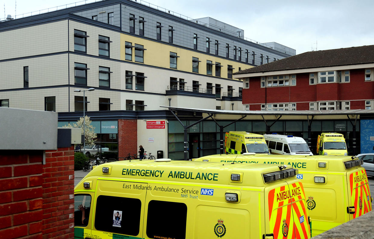 General view of A&E at the Royal Derby hospital, Derby.   (Photo by Rui Vieira/PA Images via Getty Images)