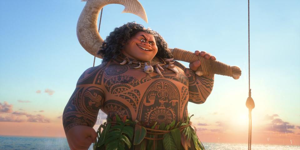 dwayne johnson voices maui, moana 2