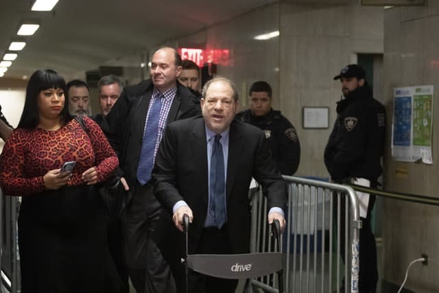 Harvey Weinstein arrives for his trial in New York