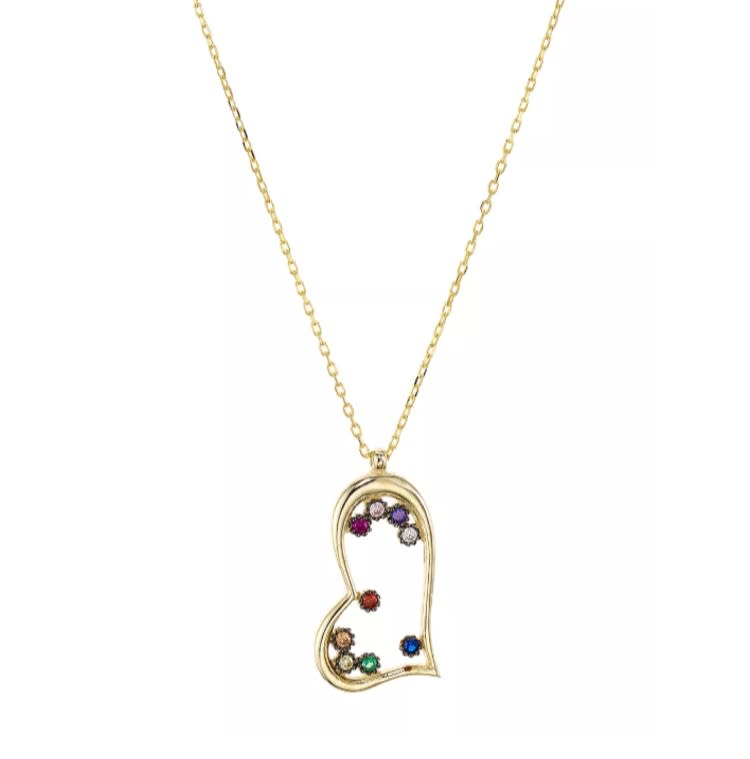 Open Heart Pendant Necklace in Gold-Plated Sterling Silver. (Photo: Bloomingdale's)