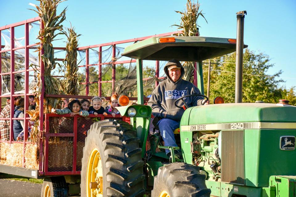 Children take a hayride at the 2022 Quakertown Fall Festival and Trunk or Treat. This year's event will take place Saturday at Park Avenue and Fourth Street in the borough.