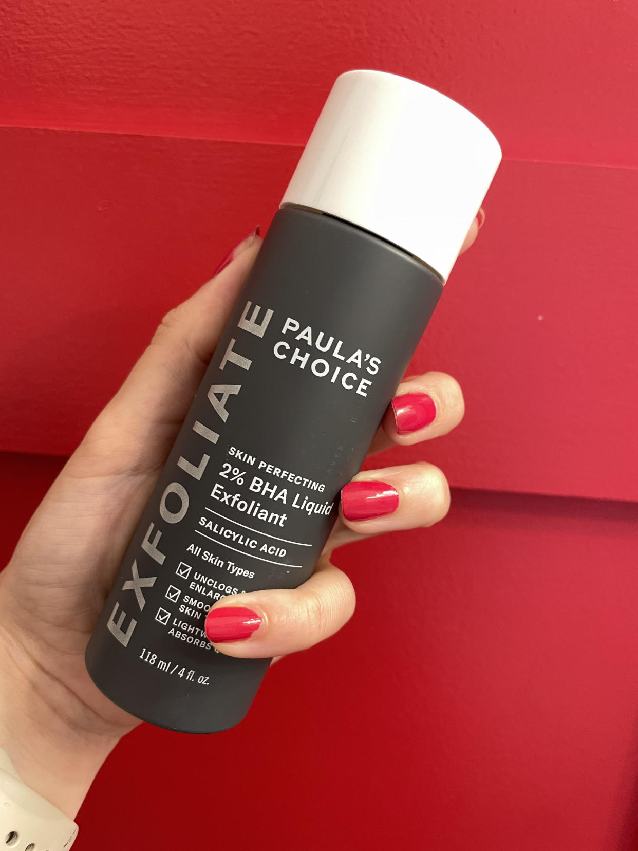 I'm obsessed with the Paula's Choice Exfoliant (photo via Alice Prendergast)