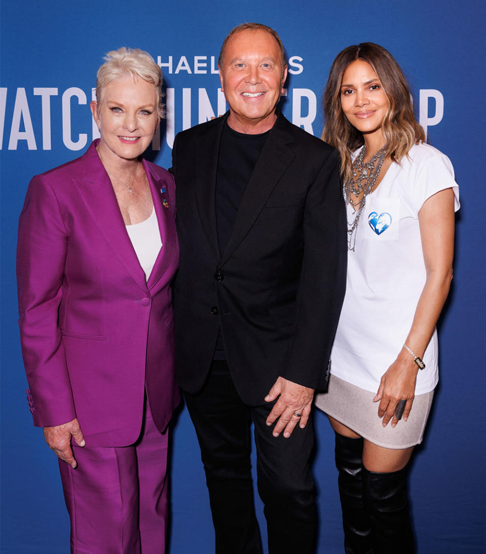 Cindy McCain, Michael Kors and Halle Berry at the intimate reception to honor the 10th anniversary of Watch Hunger Stop on September 11, 2023 at the United Nations Headquarters, East Lounge.