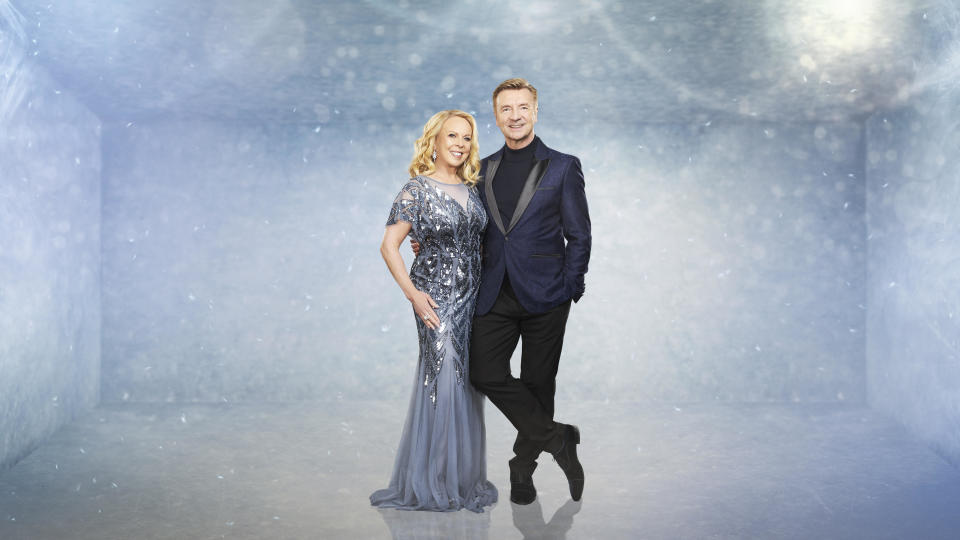 This image and the information contained herein is strictly embargoed until 21.00 Tuesday 3rd January 2023

From Lifted Entertainment

Dancing on Ice: SR15 on ITV1 and ITVX

Pictured: Jayne Torvill and Christopher Dean.

This photograph is (C) ITV Plc and can only be reproduced for editorial purposes directly in connection with the programme or event mentioned above, or ITV plc. This photograph must not be manipulated [excluding basic cropping] in a manner which alters the visual appearance of the person photographed deemed detrimental or inappropriate by ITV plc Picture Desk.  This photograph must not be syndicated to any other company, publication or website, or permanently archived, without the express written permission of ITV Picture Desk. Full Terms and conditions are available on the website www.itv.com/presscentre/itvpictures/terms

For further information please contact:
james.hilder@itv.com