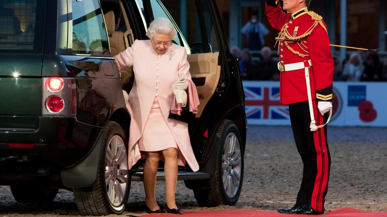 arrival of her Majesty Queen Elizabeth II for The Royal Windsor Tattoo