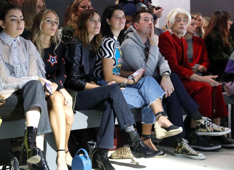 Alexa Chung and Pixie Geldof were in their usual front row spot [Photo: Getty]
