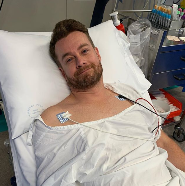 Grant Denyer’s has been forced back into hospital after he was seriously injured in a farming accident. Photo: Instagram