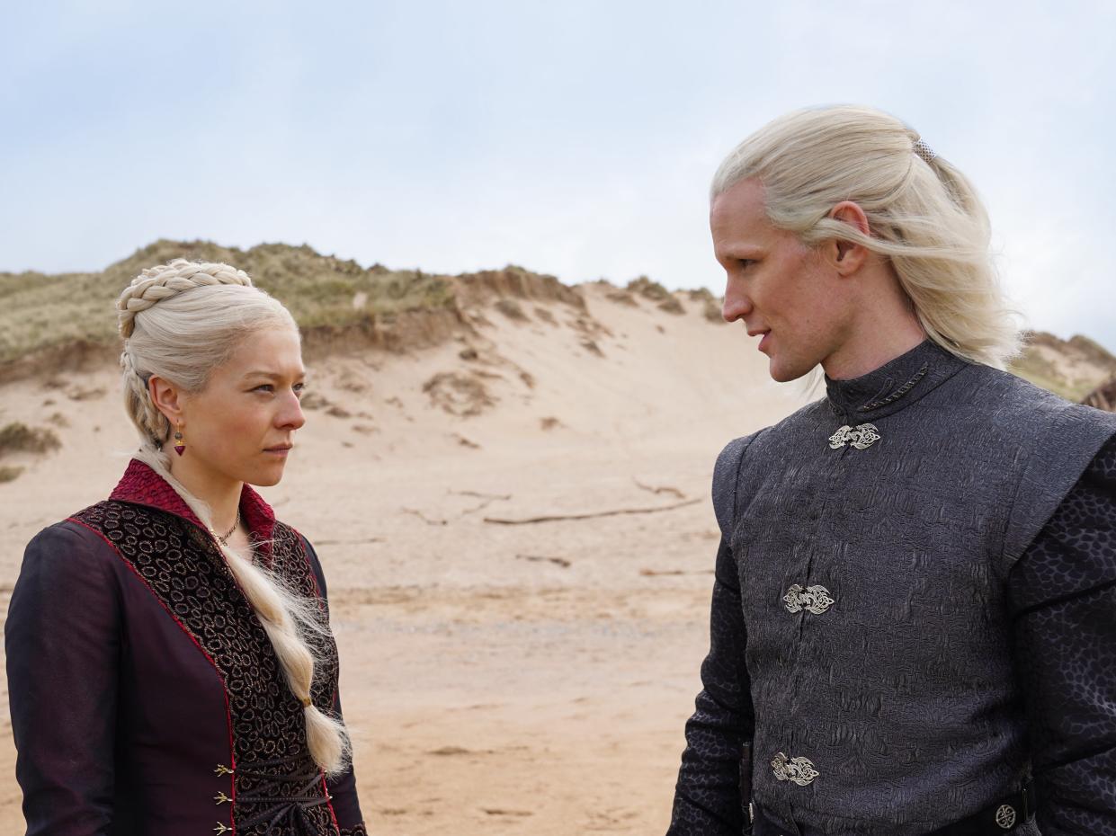 Emma D’Arcy as Rhaenyra Targaryen and Matt Smith as Daemon Targaryen in ‘House of the Dragon' (HBO)