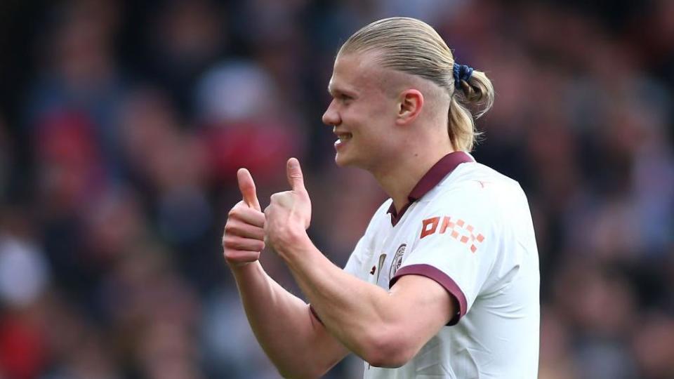 Erling Haaland celebrates goal