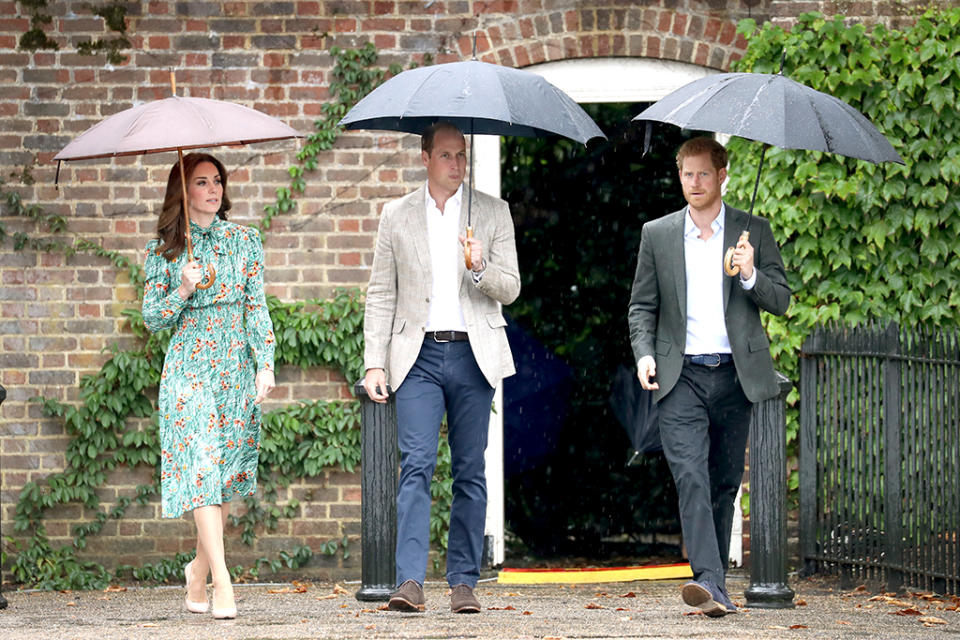 Princess Catherine, Prince William, and Prince Harry