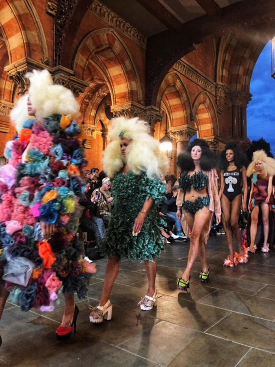 Violet, third from right, on the Vin and Omi catwalk (Clayre Saxon Morrison)