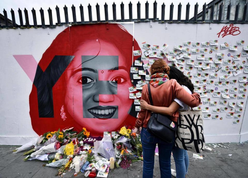 The mural of Savita Halappanavar in Dublin, Ireland, on May 26 (Photo by Charles McQuillan/Getty Images)