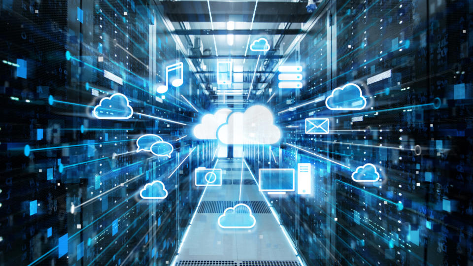 An illustration of a cloud data center.