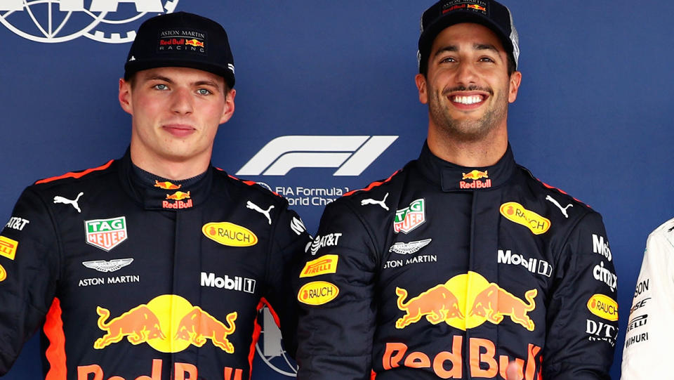 Daniel Ricciardo and Max Verstappen won’t be teammates in 2019. (Photo by Mark Thompson/Getty Images)