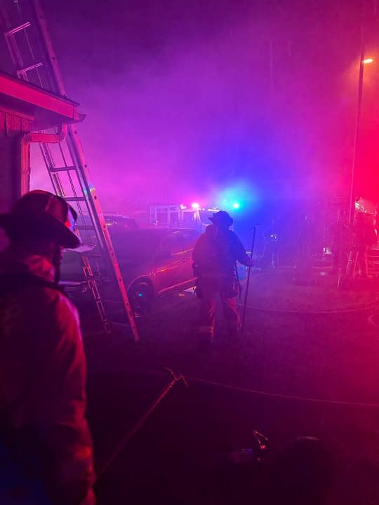 Fire crews respond to structure fire caused by lightning strike in northeast Austin (AFD photo)