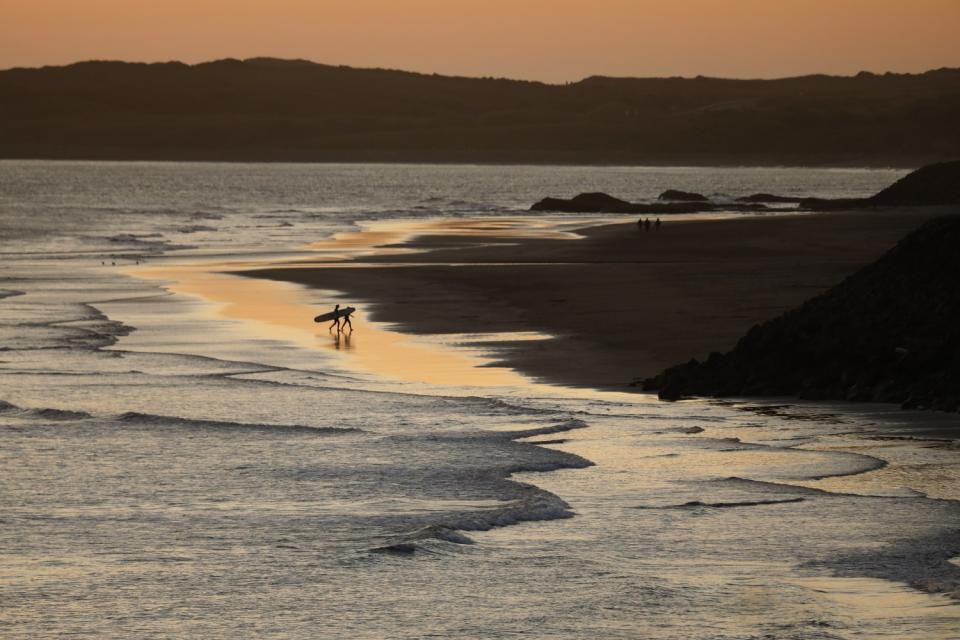 The beaches haven't been closed in Crescent City