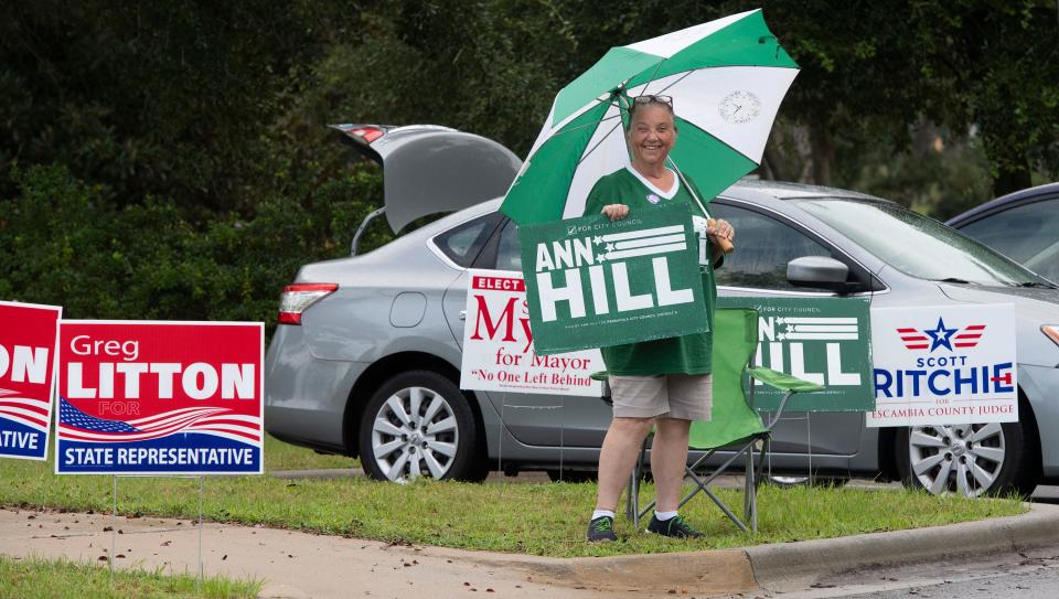 Pensacola City Councilwoman Ann Hill campaigns Aug. 23 to keep her District 6 seat. With none of the three candidates vying for the seat securing more than 50% of the vote in the primary election, the two candidates who had the highest number of votes, Hill and retired attorney Allison Patton, will face in a runoff during the general election Nov. 8.