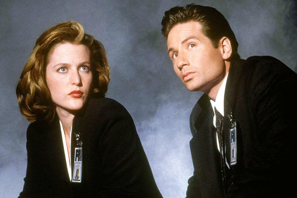 <p>20th Century Fox Film Corp</p> Gillian Anderson and David Duchovny in 