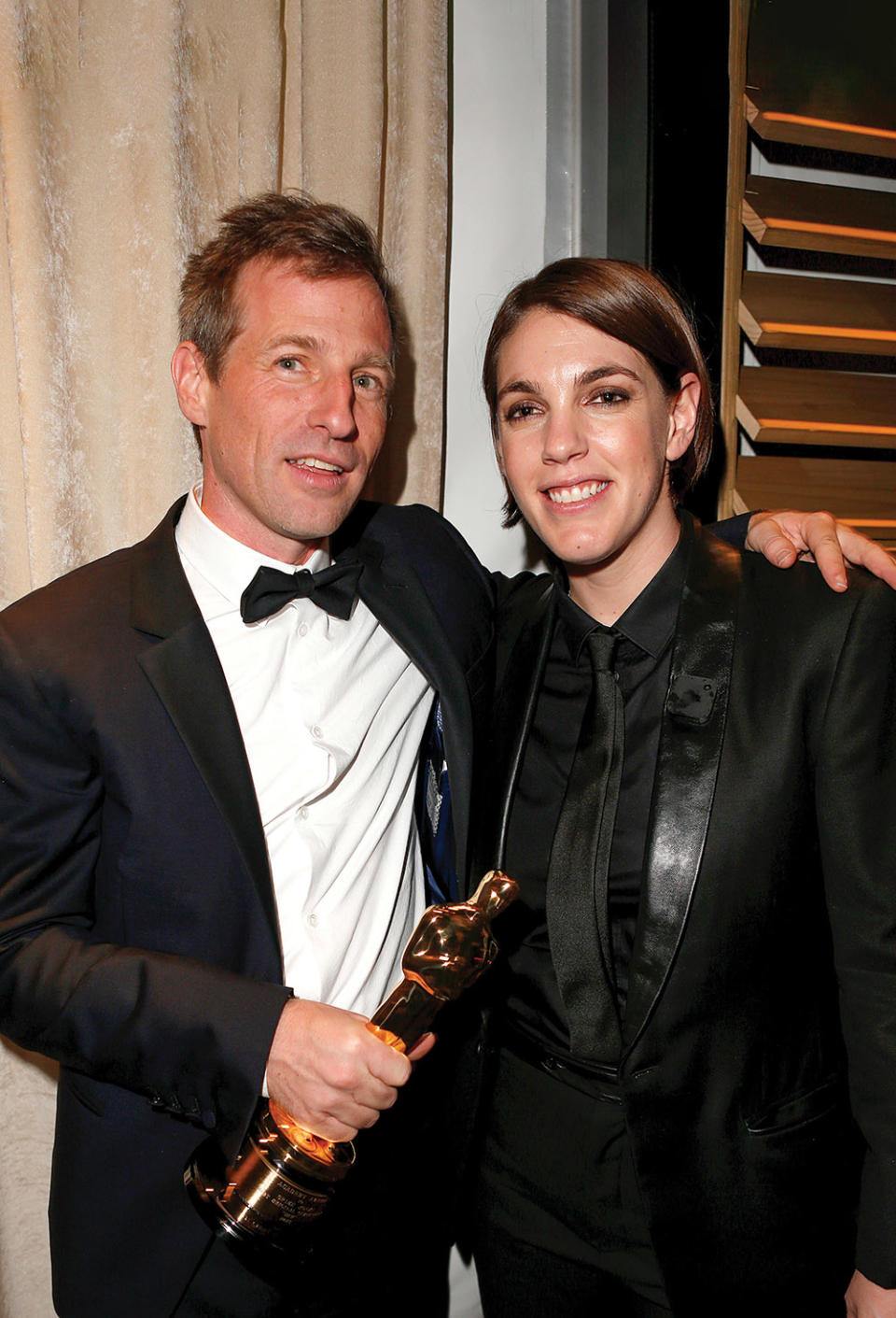 Ellison with Spike Jonze after Her won the 2014 best screenplay Oscar