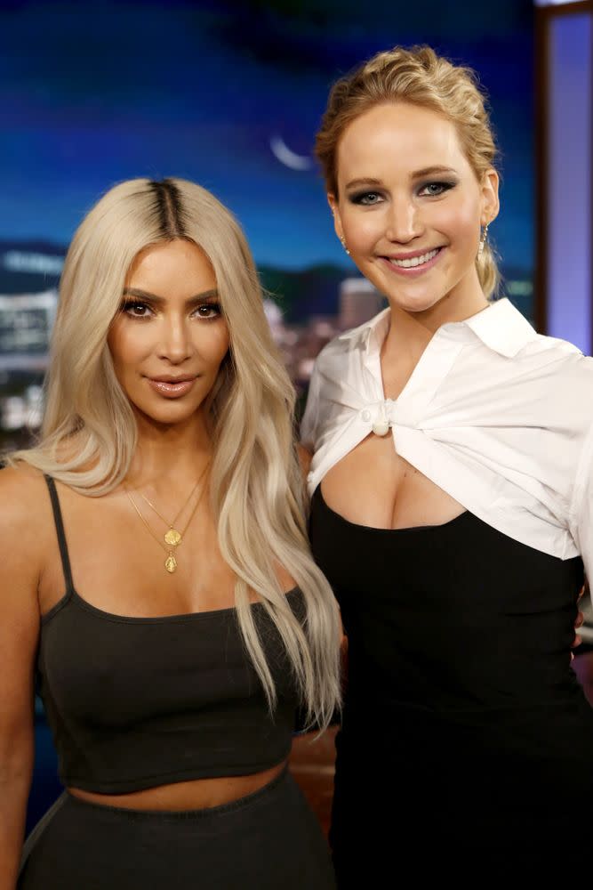 Kim Kardashian West and Jennifer Lawrence in October
