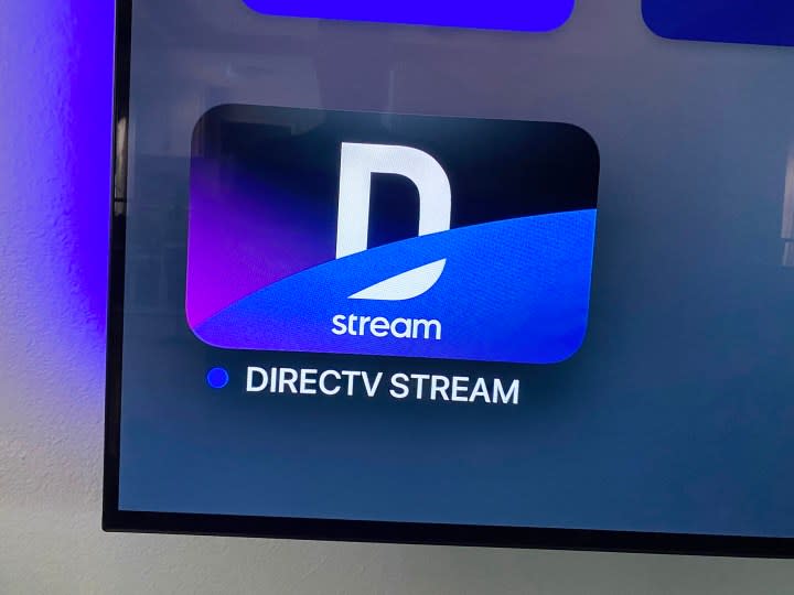 DirecTV Stream app icon on Apple TV.