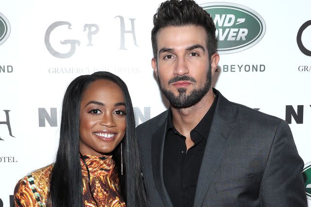 <p>Rob Kim/Getty Images</p> Rachel Lindsay and Bryan Abasolo