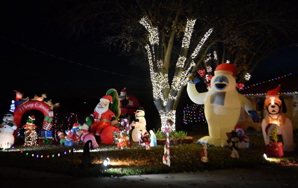 A decorated home located off Southwest Parkway, down the street from the Brown Family Christmas in Wichita Falls.