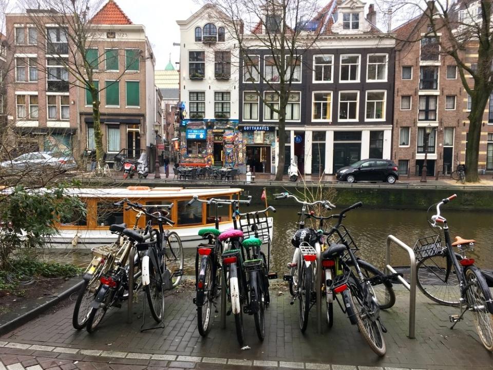 Amsterdam Kanal Fahrrad Niederlande