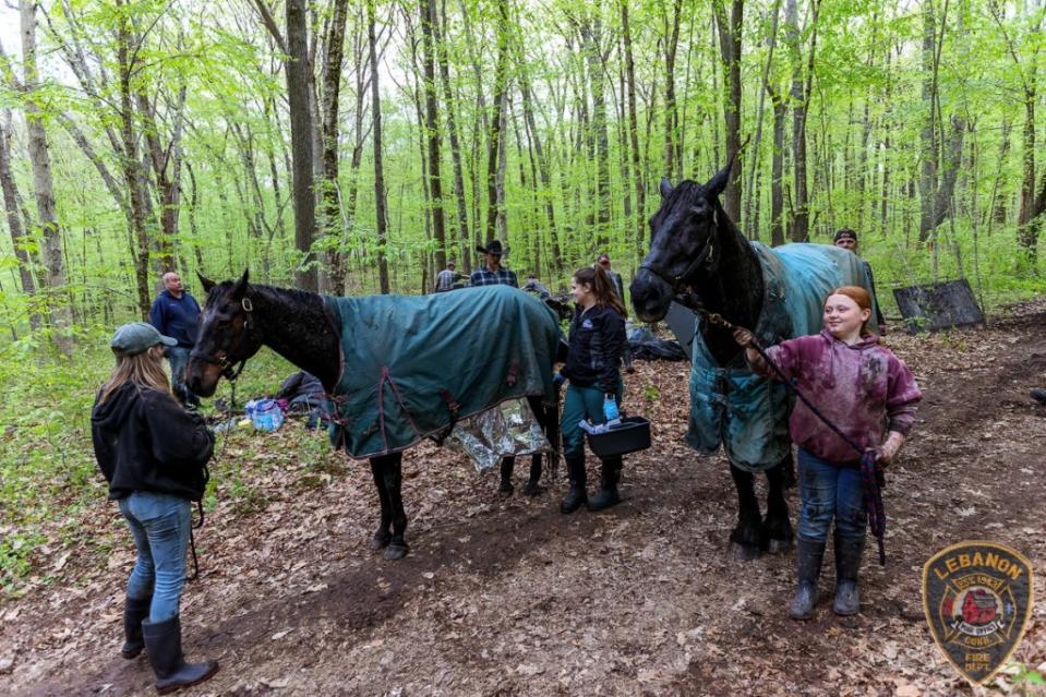 Both horses were OK in the end. Lebanon Volunteer Fire Department Inc.