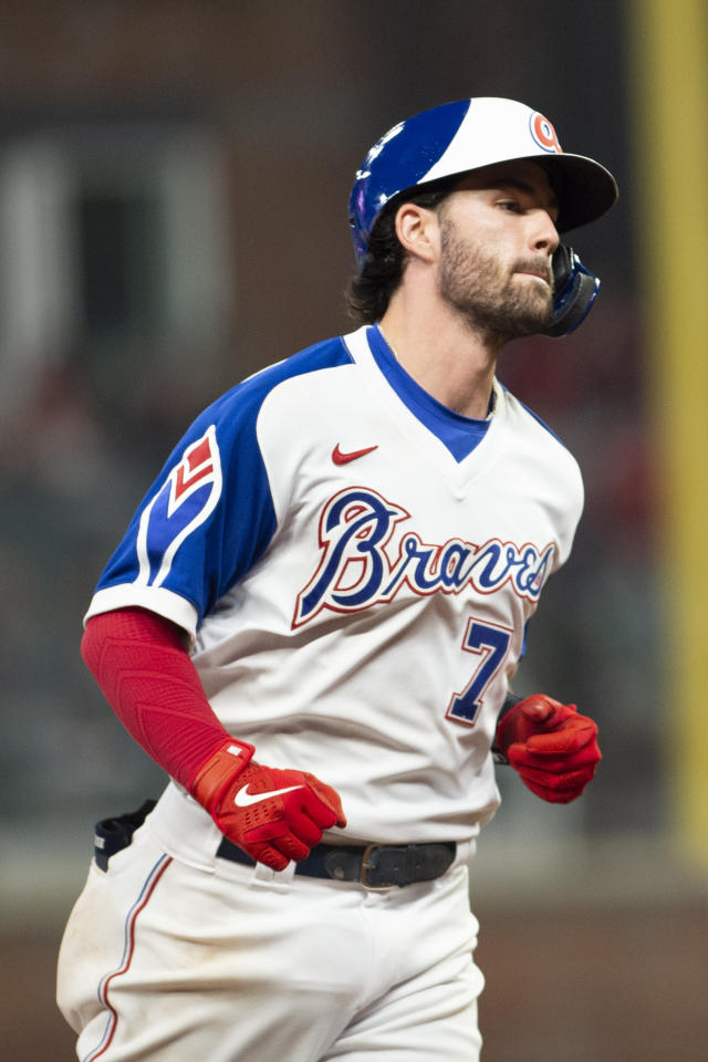 Atlanta Braves Shortstop Dansby Swanson Rocks with His Jersey