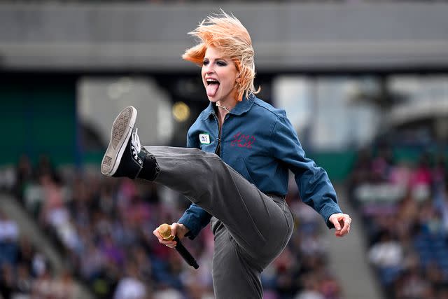 <p>Gareth Cattermole/TAS24/Getty</p> Hayley Williams of Paramore at the Eras Tour in Scotland