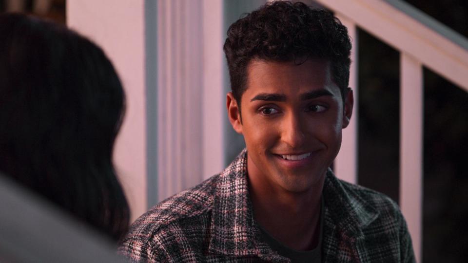 never have i ever anirudh pisharody as nirdesh in episode 304 of never have i ever cr courtesy of netflix © 2022