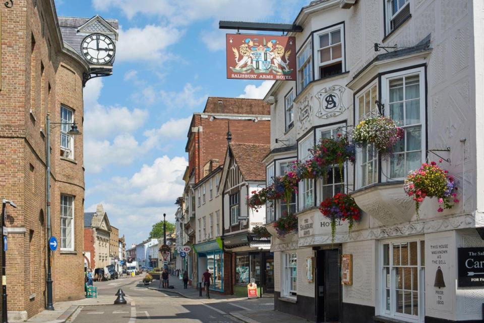 The town centre has an interesting mix of vintage stores, restaurants and cafes (Alamy Stock Photo)