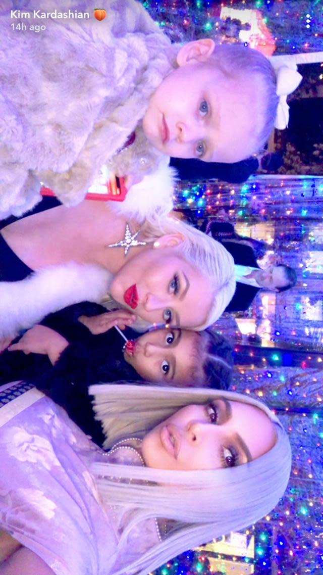 The reality star siblings shared tons of videos from the family's Christmas Eve soiree, including pics with Christina Aguilera and her daughter, Toni Braxton, and Ryan Seacrest.